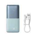 Bipow Pro powerbank 10000mAh 20W + kabel USB 3A 0.3m niebieski