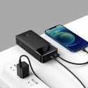 Bipow powerbank z wyświetlaczem 30000mAh kabel USB-A microUSB 0.25m czarny