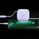 Kabel przewód zwijany 3w1 USB-C microUSB Iphone Lightning 1.7m fioletowy