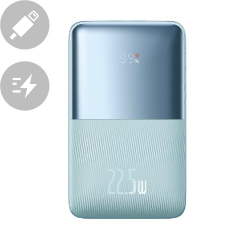 Powerbank Bipow Pro 20000mAh 22.5W z kablem USB USB-C 0.3m niebieski