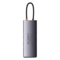 Stacja dokująca HUB 7w1 USB-C 2xHDMI 3xUSB 3.2 1xPower Delivery RJ-45 Ethernet szary