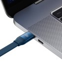 Zwijany kabel przewód 3w1 USB-C microUSB + Iphone Lightning + USB-C 3.5A 1.1m niebieski