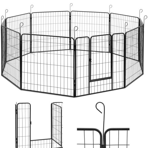 Kojec zagroda wybieg dla psów szczeniaków z bramką 10 segmentów