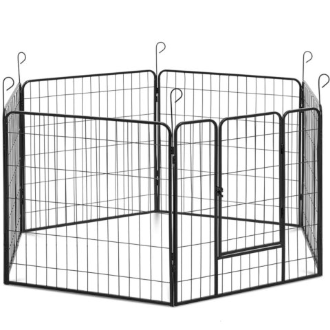 Kojec zagroda wybieg dla psów szczeniaków z bramką 6 segmentów
