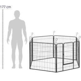 Kojec zagroda wybieg dla psów szczeniaków z bramką 6 segmentów