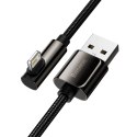 Legendary kątowy nylonowy kabel przewód USB Iphone Lightning dla graczy 2.4A 2m czarny