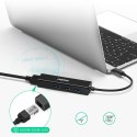 Wielofunkcyjny HUB 4w1 USB-C na 3x USB 3.0 / Ethernet RJ-45 - szary