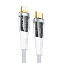 Kabel przewód z inteligentnym wyłącznikiem USB-C - iPhone Lightning 1.2m - biały