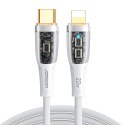 Kabel przewód z inteligentnym wyłącznikiem USB-C - iPhone Lightning 1.2m - biały