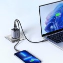 Mała szybka ładowarka sieciowa do telefonów GaN 2x USB-C 45W - szara