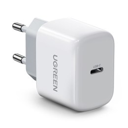 Mała szybka ładowarka sieciowa do telefonu USB-C PD 20W - biała