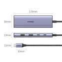 Stacja dokująca HUB USB-C - HDMI / 2x USB C / 2x USB-A Ugreen CM500 - szary