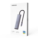 Stacja dokująca HUB USB-C - HDMI / 2x USB C / 2x USB-A Ugreen CM500 - szary