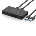 Switch box HUB przełącznik 4x USB 3.2 Gen 1 rozdzielacz USB na dwa komputery - czarny