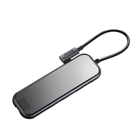 Adapter przejściówka HUB do MacBook i PC USB-C na 3x USB 3.0 HDMI RJ45 USB-C PD szary