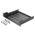 Półka stała 1U Digitus DN-10-TRAY-2-B, Czarna, Idealna do przechowywania komponentów niespełniających standardu 254 mm (10"). Sm