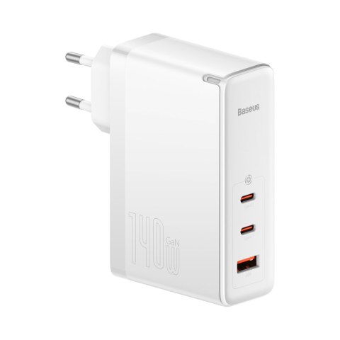 GaN5 Pro szybka ładowarka 2x USB-C + USB 140W biała