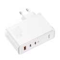 GaN5 Pro szybka ładowarka 2x USB-C + USB 140W biała