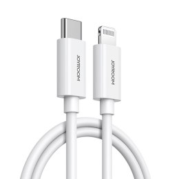 Kabel przewód do telefonów iPhone MFi USB-C - Lightning 27W PD 1.2m biały