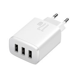 Ładowarka sieciowa Compact 3x USB 17W biały