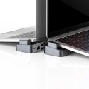 Podstawka wielofunkcyjny HUB do MacBook Pro USB-C USB 3.0 RJ45 HDMI Thunderbolt szary