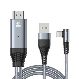 Przejściówka adapter do iPhone z Lightning na HDMI 4K USB gray