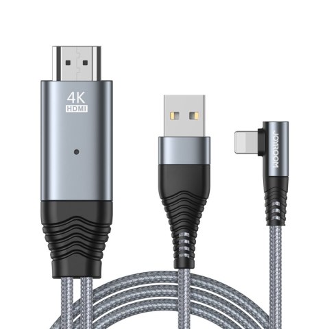 Przejściówka adapter do iPhone z Lightning na HDMI 4K USB gray