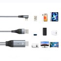 Przejściówka adapter do iPhone z Lightning na HDMI 4K USB gray