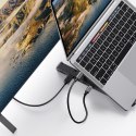 Składana podstawka na laptopa X-Kit + HUB USB-C USB HDMI czytnik kart SD microSD czarny