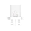 Super Si 1C szybka ładowarka 20W + kabel USB-C - Lightning 1m wtyczka angielska UK biała