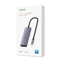 4w1 wielofunkcyjny HUB USB-C - 3x USB 3.2 HDMI 2.1 8K 30Hz szary