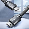 Kabel przewód HDMI 2.1 8K 4K 3D 48Gbps HDR VRR QMS ALLM eARC QFT 5m szary