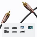 Kabel przewód audio stereo 2x RCA 2m brązowy