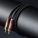 Kabel przewód audio stereo 2x RCA 2m brązowy