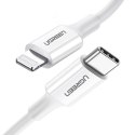 Kabel przewód do iPhone MFi USB-C - Lightning 20W 3A 1.5m biały