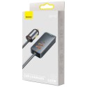 Ładowarka samochodowa rozdzielacz 3x USB + USB-C 120W PPS QC PD szary