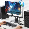 2x DisplayPort wejście do 1x DisplayPort wyjście przełącznik 4K 1080p czarny