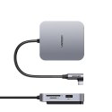 Dodatkowe porty HUB do iMac USB-C - 3x USB + czytnik kart SD TF szary