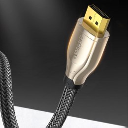 Kabel przewód DisplayPort wytrzymały w oplocie 1.4 2m szary