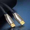 Kabel przewód DisplayPort wytrzymały w oplocie 1.4 2m szary