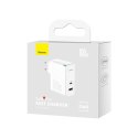 Szybka uniwersalna ładowarka sieciowa GaN5 Pro USB-C USB 100W PD QC AFC biały