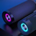 Bezprzewodowy głośnik Bluetooth 5.0 AUX karta TF światła LED RGB czarny