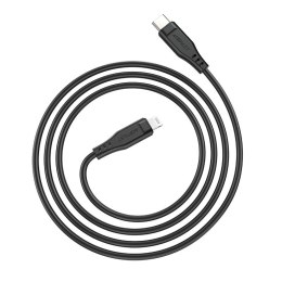 Kabel przewód do iPhone MFI USB-C - Lightning 30W 3A 1.2m czarny