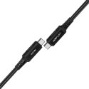 Kabel przewód w oplocie USB-C 100W 20V 5A 2m czarny