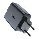 Ładowarka sieciowa A29 GaN dwa porty USB-C PD 50W czarny