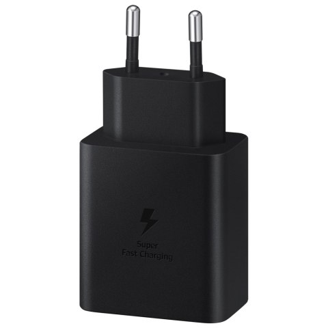 Ładowarka sieciowa z kablem przewodem USB-C 45W PD PPS + czarny