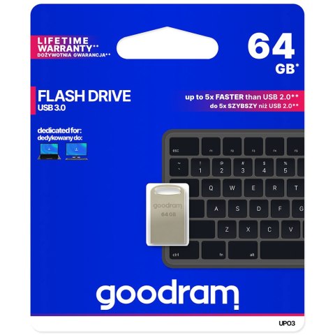 Pendrive 64GB USB 3.2 Gen 2 UPO3 srebrny