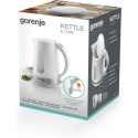 Gorenje | Kettle | K17WE | Electric | 2200 W | 1.7 L | Plastic + metal | 360° rotational base | White