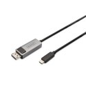 Kabel przejściowy Digitus USB-C - DisplayPort | Męski | 24-pinowy USB-C | Męski | Czarny | 20-pinowy DisplayPort | 2 m