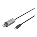 Kabel przejściowy Digitus USB-C - DisplayPort | Męski | 24-pinowy USB-C | Męski | Czarny | 20-pinowy DisplayPort | 2 m